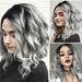 human hair wigs for women Short Hair Wigs Wavy Glueless Wig Rose Human Front Gray net wig Adult Female Costume Wigs Toupees Gray