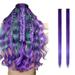 NRUDPQV human hair wigs for women Color Card Wig Piece Long Straight Hair Single Card Two Piece Color Hair Extension Piece Gradient Hanging Ear Bleach Dyed Wig Adult Female Costume Wigs Toupees P