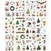 Mojoyce Christmas Decor 12pcs Child Body Tattoo Cartoon Kids Art Stickers Kit Cute for Boys Girls Makeup