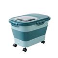 Dog Food Storage Container 33 LB Airtight Pet Food Storage Containers with Wheels & Removable Sealed Lid Collapsible Cat Food Containers Dry Food with Scoop and measuring cups