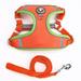 Cat Harness and Leash Set for Walking Cat and Small Dog Harness Soft Mesh Harness Adjustable Cat Vest Harness with Reflective Strap Comfort Fit for Pet Kitten Puppy Rabbit - orange