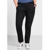 Chinohose SHEEGO "Große Größen", Damen, Gr. 27, Kurzgrößen, schwarz, Obermaterial: 97% Baumwolle, 3% Elasthan, unifarben, casual, lang, Hosen, in Stretch-Qualität