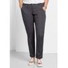 Chinohose SHEEGO "Große Größen", Damen, Gr. 27, Kurzgrößen, grau (dunkelgrau), Obermaterial: 97% Baumwolle, 3% Elasthan, unifarben, casual, lang, Hosen, in Stretch-Qualität