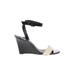 B Brian Atwood Wedges: Black Shoes - Women's Size 9 1/2