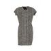 Victoria Beckham Casual Dress Crew Neck Short sleeves: Brown Snake Print Dresses - Women's Size 12