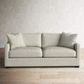 Birch Lane™ Ardoch 82" Wide Square Arm Sofa w/ Reversible Cushions Cotton in Black/Brown | Wayfair 933B397E602948E0940D9986CB50CC58