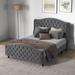 Rosdorf Park Joreen Bed Upholstered/Velvet, Steel in Gray | 40.6 H x 77 W x 82.6 D in | Wayfair F9C15B98D0E341EE91260C4BC25C059B