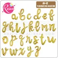 16 pouces or joyeux anniversaire lettre A-Z ballons lettres minuscules écriture style lettres