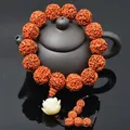 Bracelets de perles Mala pour hommes et femmes Nature Vajra Bodhi Rudraksha Méditation Bijoux