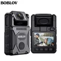 BOBLOV – Mini caméra M7 128 go GPS caméra de Police portée à 180 degrés lentille rotative