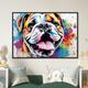 Happy Bulldog Framed Wall Art | Ready to Hang | Home Decor | Watercolor | Gift for Dog Lovers