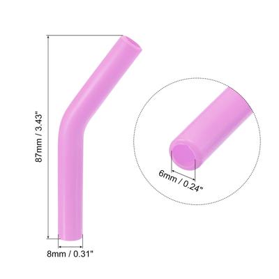 24pcs Silicone Straw Elbows Tip Fit for 6mm/0.24" OD Straws