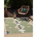 Unique Loom Cabo Baja Outdoor Rug Rectangle 5 3 x 7 7 Green Modern Geometric Living Room Bed Room Dining Room