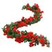 1 Piece 5.9 Foot False Rose Vine Artificial Flower Hanging Rose Ring Home Hotel Office Wedding Party Garden Arts And Crafts Decoration Red Rose Vine