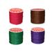 4PCS 0.6mm Leather Sewing Wax Thread Hand Stitching Cord Craft DIY Leather Tools Sewing Craft Leather Special Round Waxed line(70m Dark Green Dark Purple Dark Rosy Brown Style)