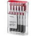 BP3 Ballpoint Retractable Medium Point 1.0 Mm Silver Barrel Red Pack Of 12