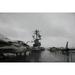New York Aircraft Carrier Rain Sky Aircraft Clouds - Laminated Poster Print - 12 Inch by 18 Inch with Bright Colors and Vivid Imagery