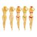 NUOLUX 5pcs Sexy Bikini Woman Golfs Tees Plastic Golfs Training Tees Golfs Ball Holder