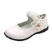 Quealent Toddler Girls Shoes Size 8 Toddler Girl Shoes Girl Shoes Small Leather Shoes Single Shoes Children Dance Shoes Girls 7 Years Old Girls Shoes White 9.5