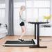OWSOO Portable Treadmill with Foldable Wheels Under Desk Walking Pad Flat Slim Treadmill Sports App Installation-Free Remote Control Jogging Running Machine for Home/Office