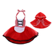 IBTOM CASTLE Newborn Baby Girls Little Red Riding Hood Clothes Cloak + Tutu Dress Halloween Cosplay Outfit 3-6 Months Red