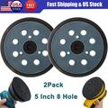 5 Inch Sander Hook and Loop Replacement Pad for Ryobi RS290 RS280 2 Pack 5 Inch 8 Hole Universal Hook and Loop Orbital Sander pad for Craftsman 315112170 315112180 315279870 Random Orbit Sanders