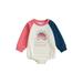 Baby Girls Boys Sweatshirt Romper Oversized Pullover Dinosaur Print Patchwork Long Sleeve Bodysuit Infant Fall Clothes