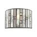 Geometric Mosaic One Light Wall Sconce with Mercury Glass and Rippled Clear Glass Tiffany Wall Light Bailey Street Home 2499-Bel-2119533