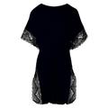 Women's Sensual Delicate Short Robe - French Leavers Lace - Black L/Xl Oh!Zuza Night & Day