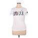 Nike Active T-Shirt: White Print Activewear - Women's Size X-Large