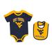 Newborn & Infant Colosseum Navy West Virginia Mountaineers Encore Bodysuit Bib Set