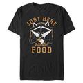 Men's Meeko Black Pocahontas Just Here For Food T-Shirt