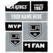 The Northwest Group Los Angeles Kings 50'' x 60'' Personalized Silk Touch Sherpa Throw Blanket