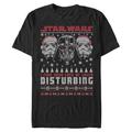 Men's Darth Vader Black Star Wars Disturbing Sweater Pattern T-Shirt