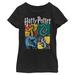 Girls Youth Black Harry Potter Houses T-Shirt
