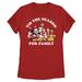 Women's Red Mickey Mouse Family Season T-Shirt