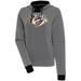 Women's Antigua Black Nashville Predators Axe Bunker Tri-Blend Pullover Hoodie