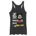 Juniors Heather Black Mickey Mouse 90s Graphic Tri-Blend Tank Top