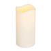 Gerson 33549 - 6" Bisque Pillar Wavy Edge Battery Operated LED Resin Candle Light with Timer