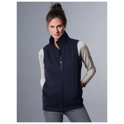 Steppweste TRIGEMA "TRIGEMA Weste aus bequemem Sweat-Material", Damen, Gr. 4XL, blau (navy), 70% Baumwolle, 30% Polyester, casual, Westen Image