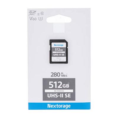 Nextorage 512GB NX-F2SE Series UHS-II SDXC Memory Card NX-F2SE512G