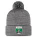 Men's Fanatics Branded Gray Dallas Stars Authentic Pro Home Ice Cuffed Knit Hat with Pom