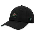 Men's Fanatics Branded Black Minnesota Wild Authentic Pro Rink Adjustable Hat