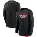 Men's Fanatics Branded Black Detroit Red Wings Authentic Pro Long Sleeve T-Shirt