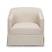 Barrel Chair - Latitude Run® Zyriana 31.75" Wide Swivel Barrel Chair Wood/Polyester in Brown | 29.5 H x 31.75 W x 30.5 D in | Wayfair