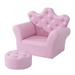 Gemma Violet Caputo 7 Chair & Ottoman Plastic in Brown/Pink | 19.25 H x 22.75 W x 16 D in | Wayfair BD5BB3486EF64BD7B504537E546E8052