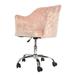 Everly Quinn Coco Quilted Velvet Desk Chair w/ Wheels, Home Office Chair w/ Adjustable Height, Desk Chairs Upholstered in Brown | Wayfair