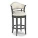 Woodbridge Furniture Potomac Counter & Bar Stool Wood/Upholstered in Black/Brown/Gray | 38.75 H x 23 W x 23 D in | Wayfair 7529-63