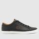 Fred Perry baseline leather trainers in black & brown