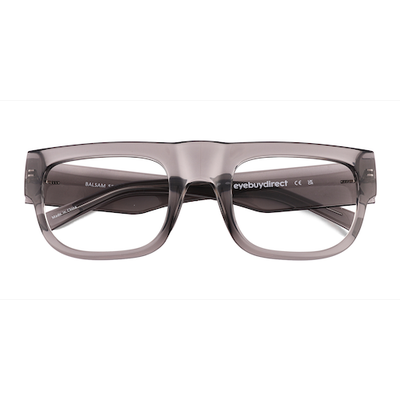 Male s square Crystal Smoke Eco Friendly,Plastic Prescription eyeglasses - Eyebuydirect s Balsam